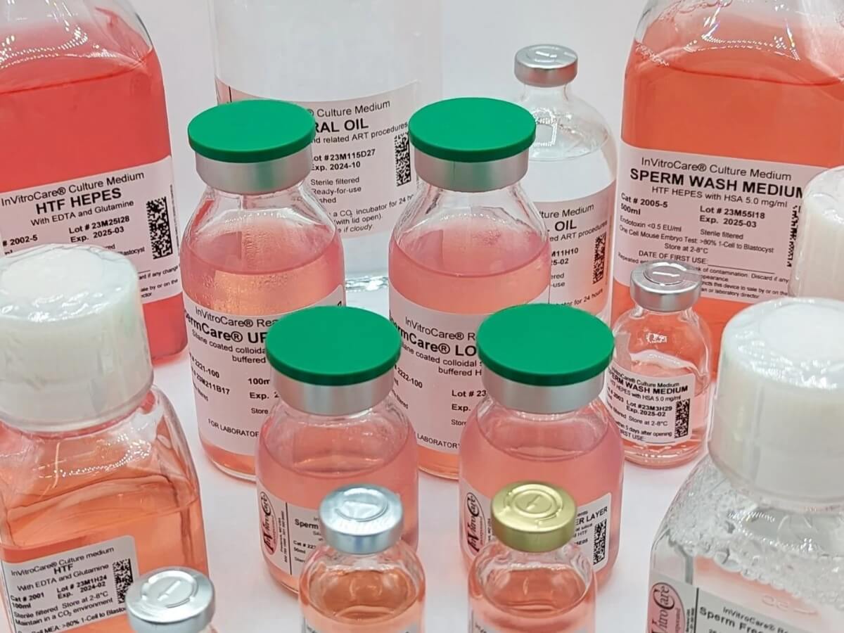 IVF media reagents and consumables